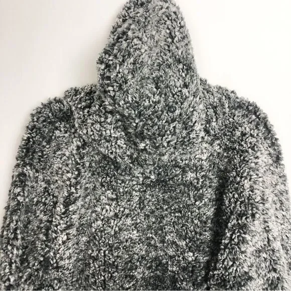 SIMPLY SOUTHERN | Teddy Full Zip Jacket Fluffy Gray & Black Mix Women’s Size XL - Picture 10 of 11